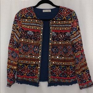 Embroidered quilted jacket